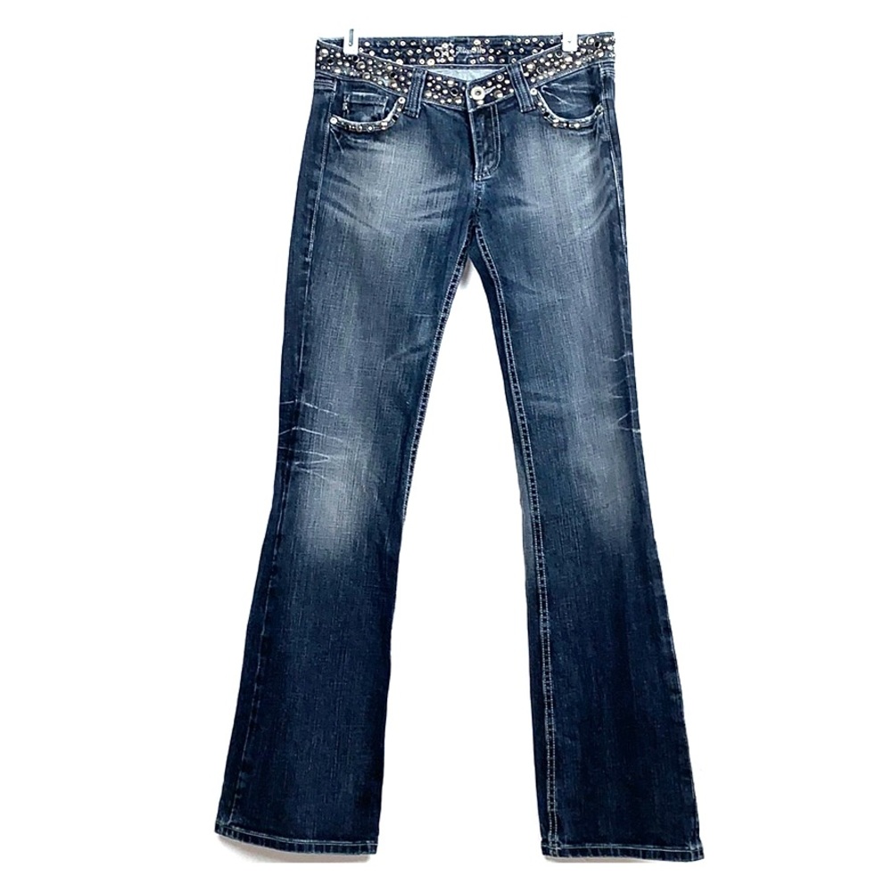 Miss Me Rhinestone Studded Jeans Size 29 USA